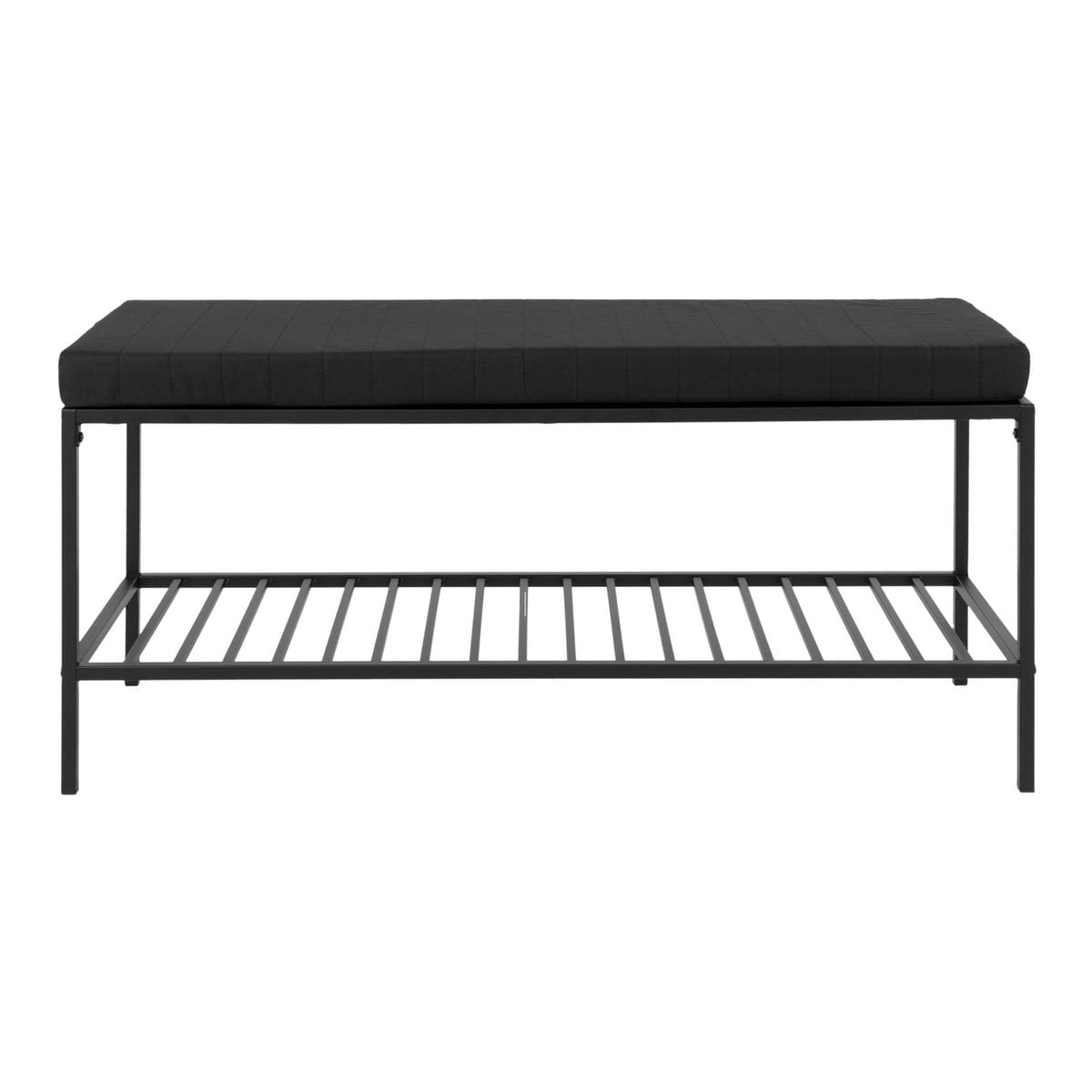 Vita Bench - black, steel, 100x36x48.5cm