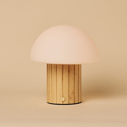Siebe Light Brown Rechargeable Table Lamp | Dimmable, Modular Lampshade & 3 Light Colors