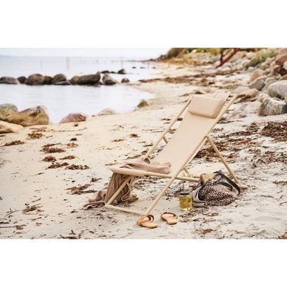 Curtis Beach chair with 4-position backrest, textilene/steel, taupe