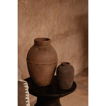 Terracotta Vase - Burgundy Clay Echo Vase - Small