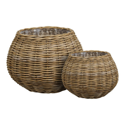 Rattan Storage Baskets - Natural Kubu, Set of 2