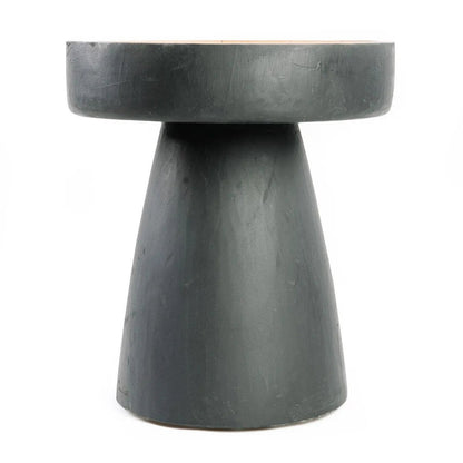 Suar Wood Side Table - Black Natural Rayu Design