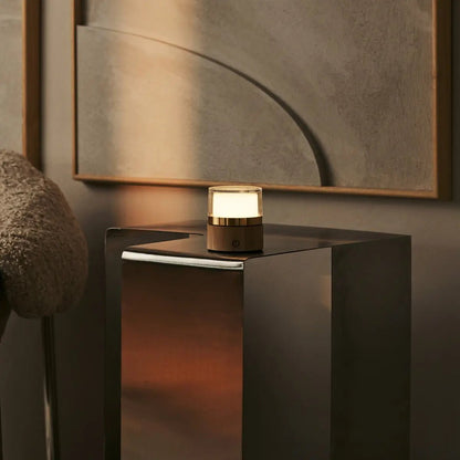 Wireless Table Lamp Light Brown - Dimmable Rechargeable Desk Lamp