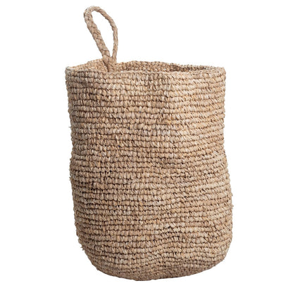 Raffia Wall Basket – Hanging Storage Basket, Natural Texture