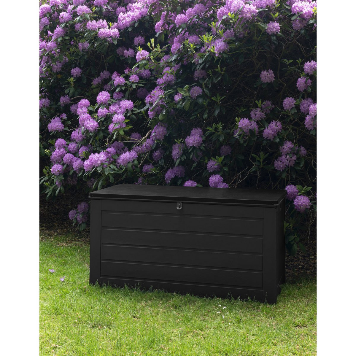 Dubrovnik Cushion Box  - Cushion Box, plastic, black, 146,5x61x64,5 cm, 490 L