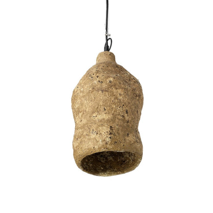 Papier-mâché Pendant Light - Mud Finish, Small Size