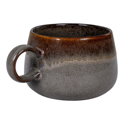 Ceramic Mugs Set - Grey Brown Nordic Style Coffee Mugs, Set of 4