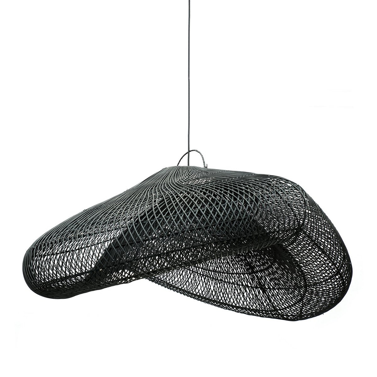 Rattan Pendant Lighting - Black Cloud XXL Lampshade