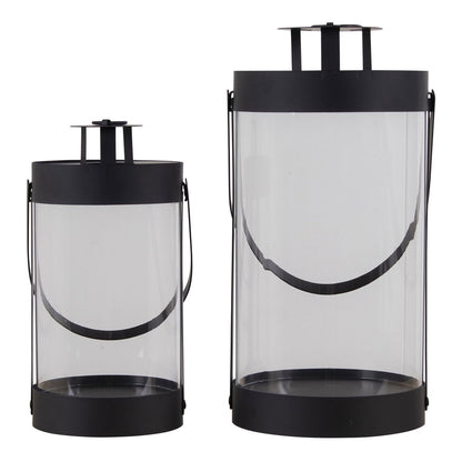 Bondi Lanterns - Black, Steel/Glass - Set of 2