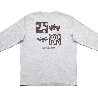 The Checkerboard L/S T-Shirt - Heather Grey - M