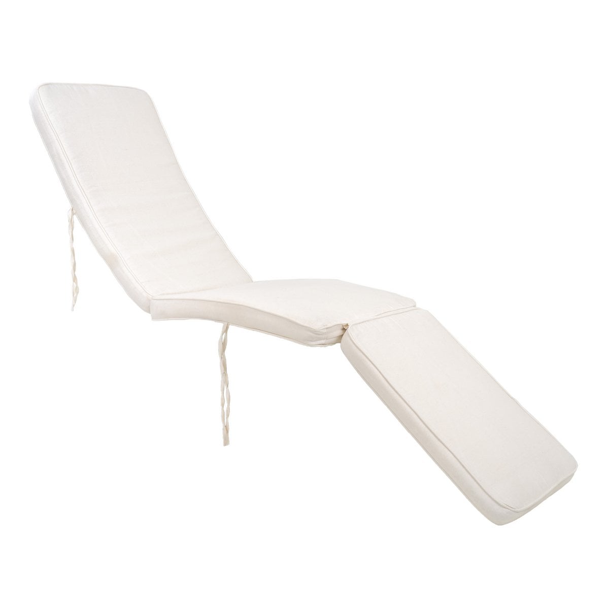 Tumbona Arrecife con Cojín - Blanco, Algodón, 197x55x5 cm