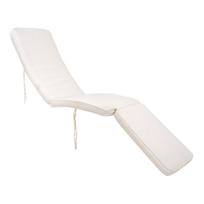 Tumbona Arrecife con Cojín - Blanco, Algodón, 197x55x5 cm