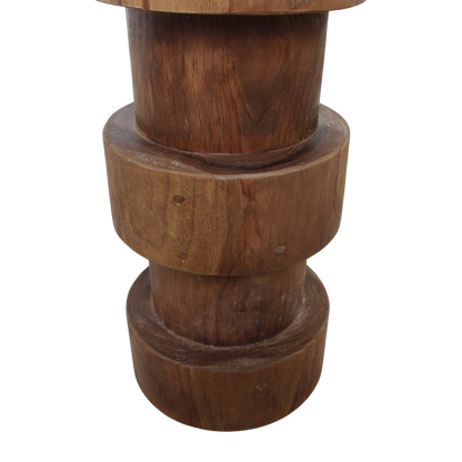 Teak Bar Stool - Natural Totoma Wood Accent Stool