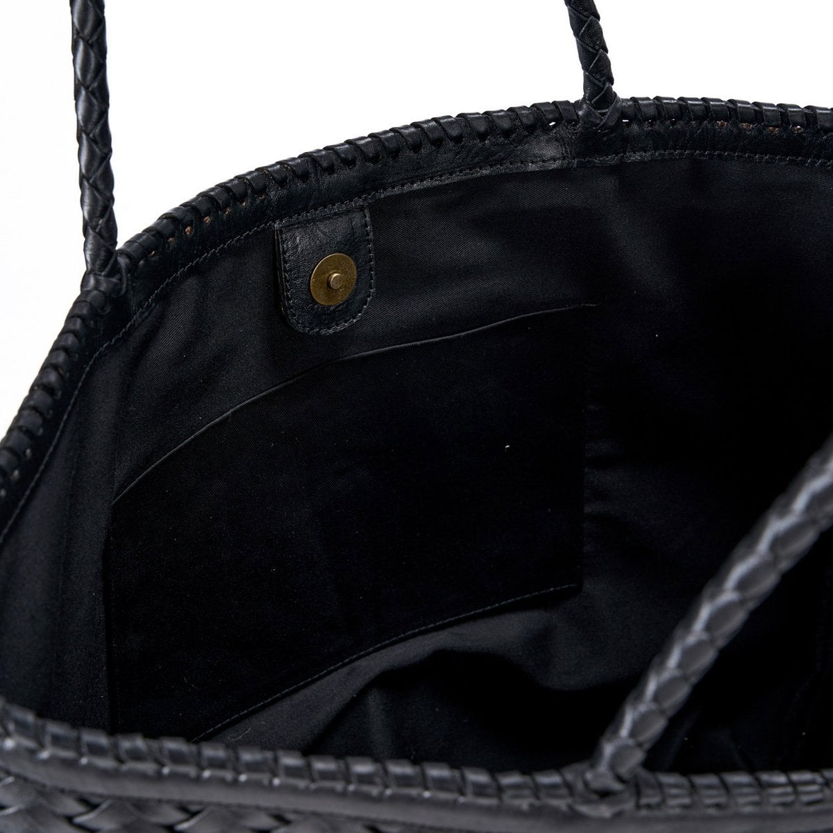 Black Leather Shopper Bag - Handmade Execu-Shopper