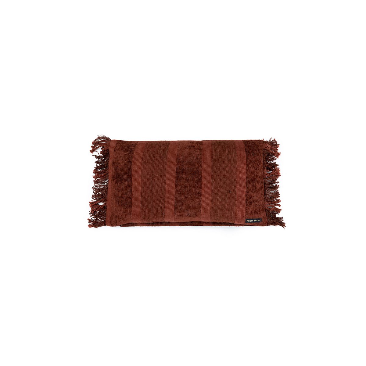 Velvet Cushion Cover - Burgundy Oh My Gee Lumbar Pillow - 30x50cm