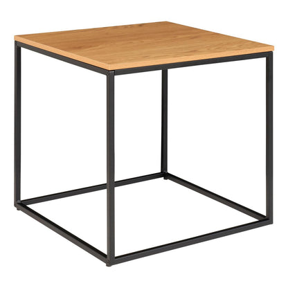 Vita Side Table - oak look, black, 45x45x45cm