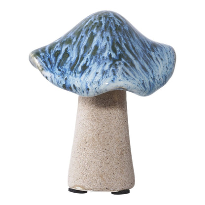 Ceramic Mushroom Decorations - Set of 3 Earthy Tones