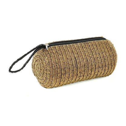 Gold Pencil Case | Makeup Brush Holder
