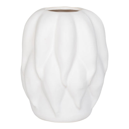 Ceramic Vase - Beige Decorative Vase, 19.5x19.5x26 cm