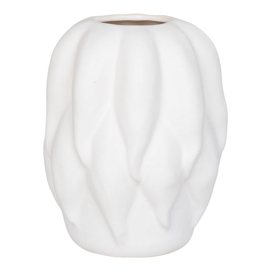 Ceramic Vase - Beige Decorative Vase, 19.5x19.5x26 cm