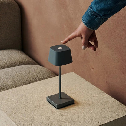 Sarphati Mini Mouse Grey Cordless Table Lamp | Rechargeable via Charging Station & 3 Light Modes