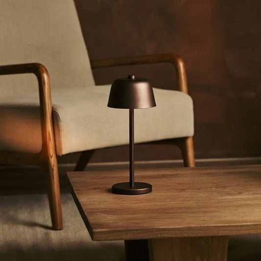 Espresso Brown Rechargeable Table Lamp | Cordless & Stylish Lighting