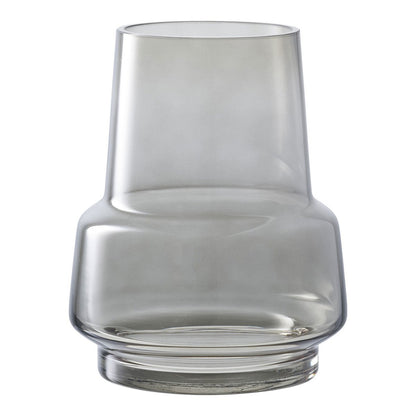 Smoked Grey Glass Vase – Modern Nordic Style, 19 cm