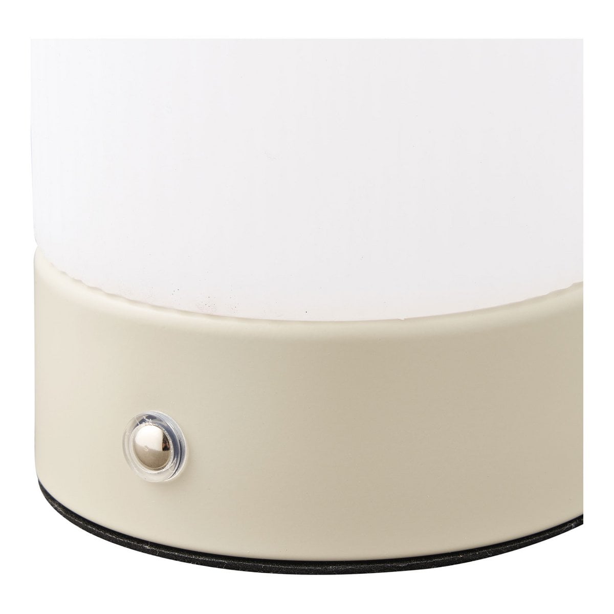 Ashford Table lamp, metal/PE, rechargeable, beige/white