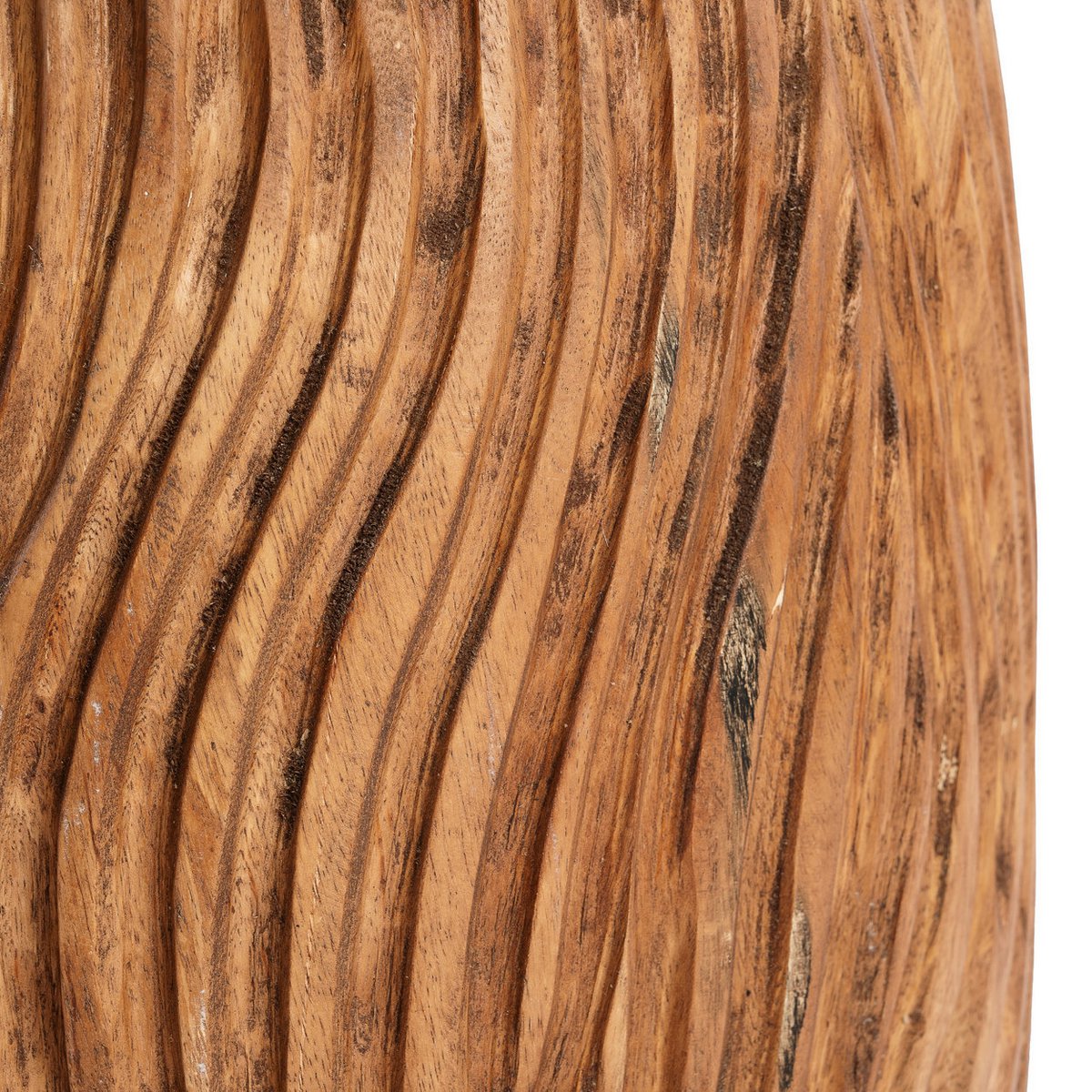 Natural Wood Stool - Hand Carved Accent Stool or Side Table