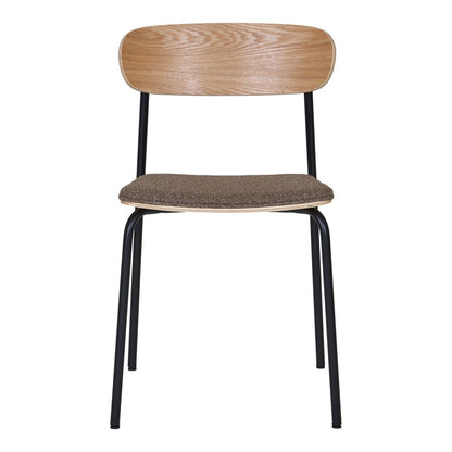 Estepona Dining Chair - Nature/Brown/Black, 51x47x77cm - Set of 2