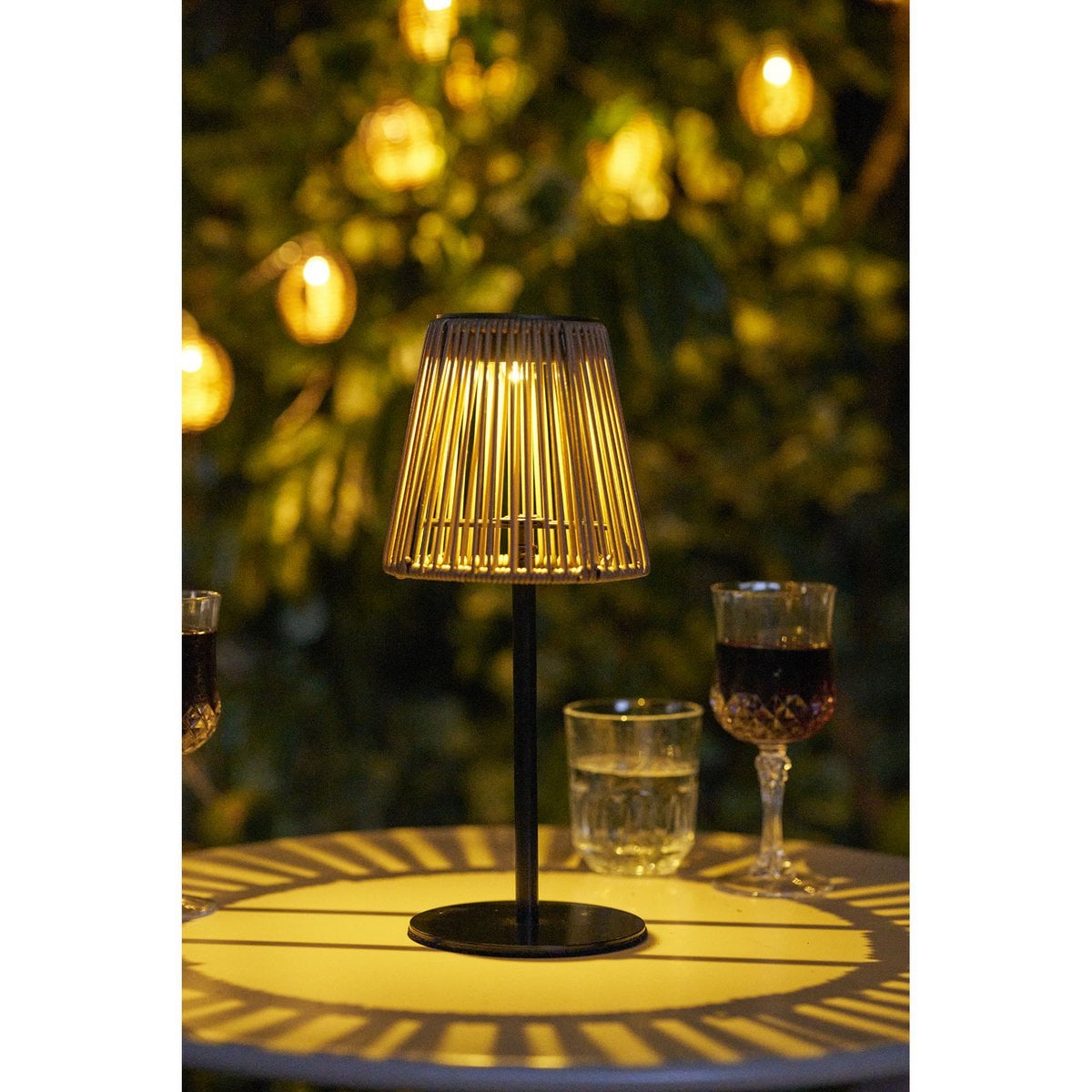 Solar Lamp Rechargeable - Brown & Black | Salford