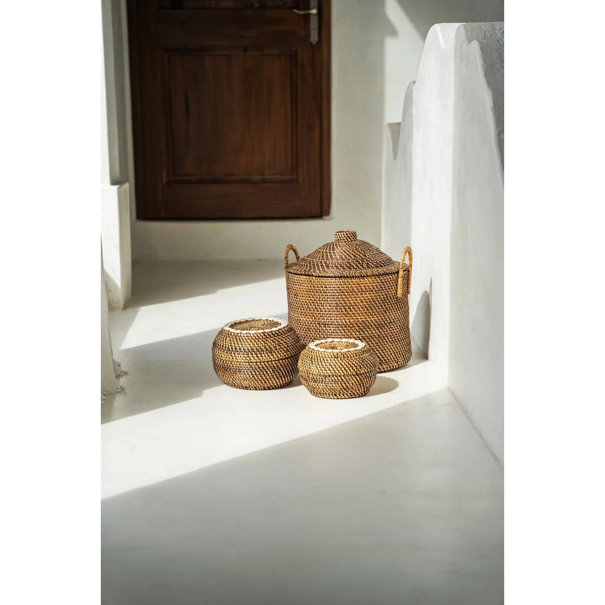 The Colonial Peek-a-Boo Basket - Natural Brown - S