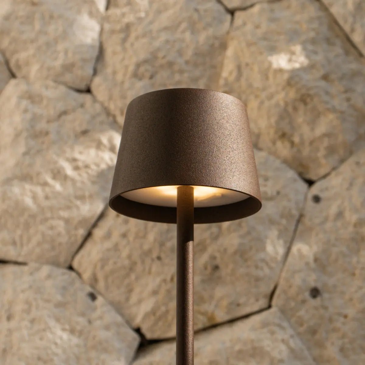 Vondel Mini Mocha Brown Cordless Lamp | Dimmable & Perfect for Hospitality Industry