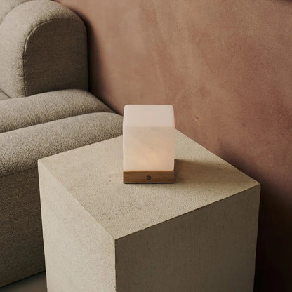 Yce Light Brown Cordless Wooden Lamp | Rechargeable, Dimmable & 100-Hour Battery Life