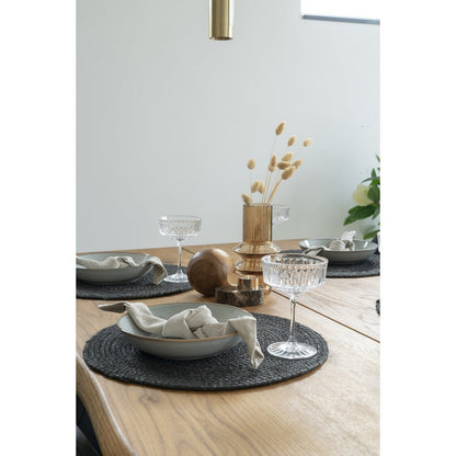 Jute Placemats Dark Grey - Bombay Set of 4 - Ø38cm