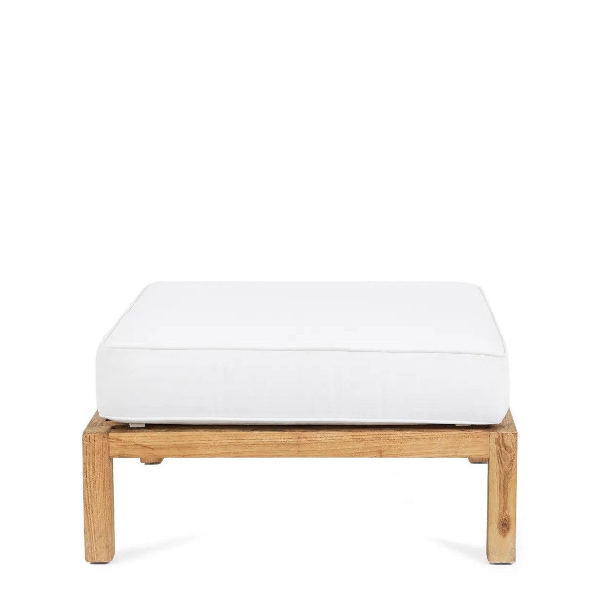 Teak Ottoman Modular Seating - Customizable Outdoor Footrest