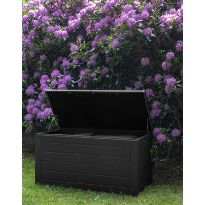 Dubrovnik Cushion Box  - Cushion Box, plastic, black, 146,5x61x64,5 cm, 490 L