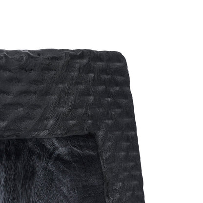 Suar Wood Stool - Black Montano Accent Stool for Indoor Spaces