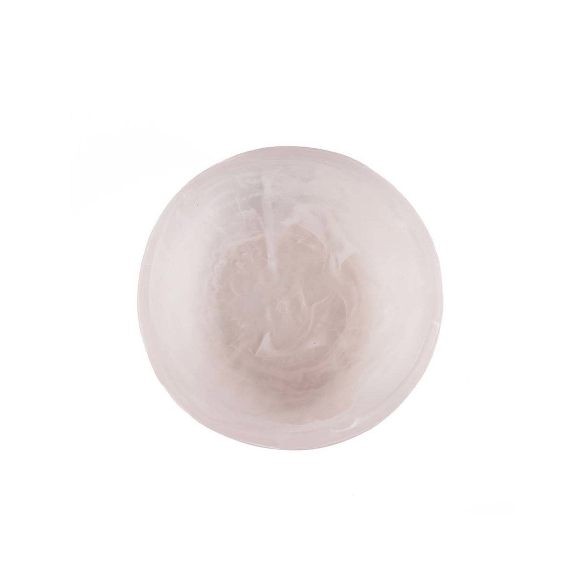 Resin Organic Bowl – Pink and White Decorative Serving Bowl