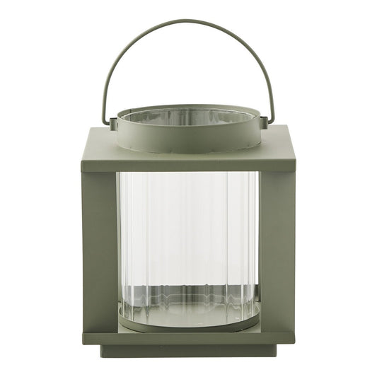 Lohals Lantern, glass/metal, green, 18x18x20,5 cm