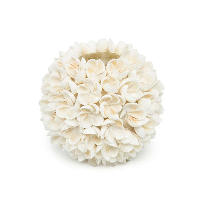 Seashell Tea Light Holder - Flower Power Design, Large