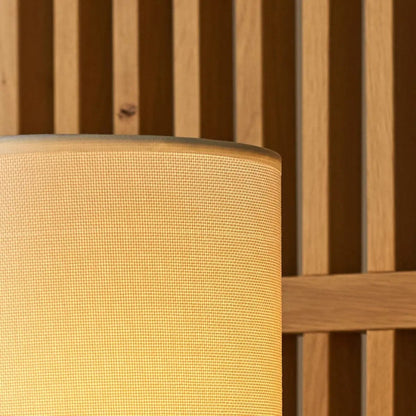 Black Table Lamp with Beige Shade – E27 Cozy Desk Light