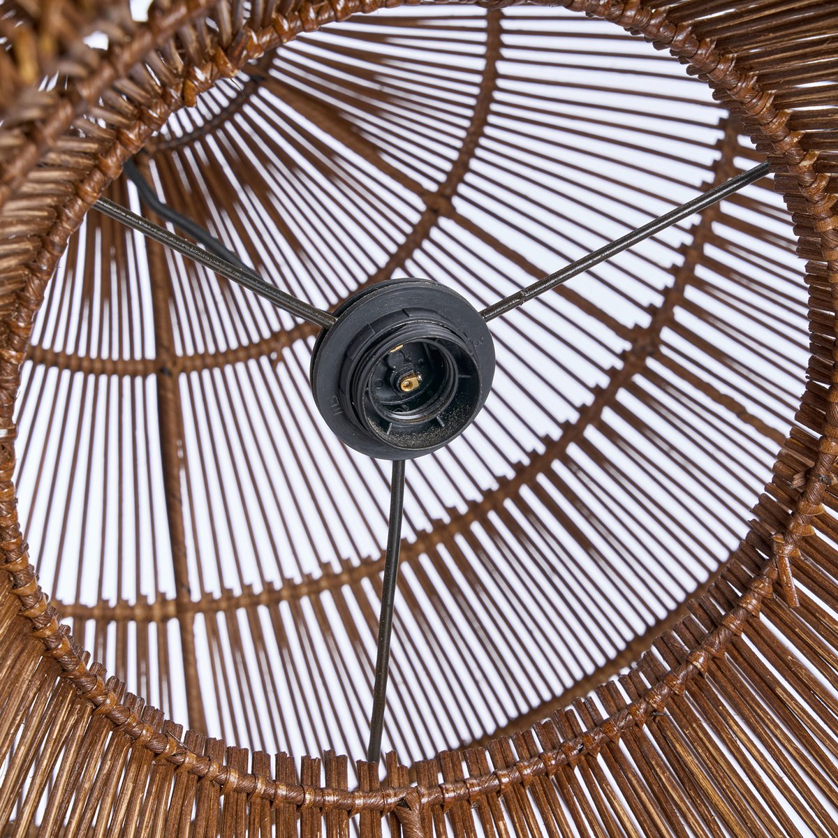 Rattan Pendant Light - Dark Walnut Gourd Shape - Large