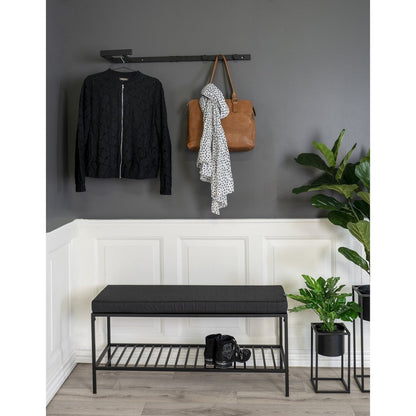 Trento Clothes Rack - Black, Metal, 30x3x82 cm