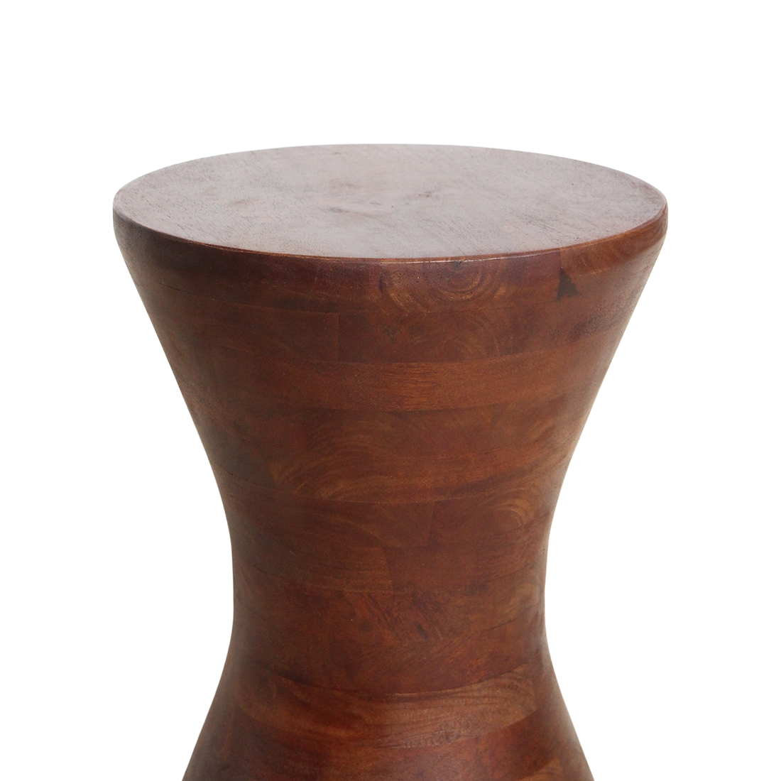 Mango Wood Stool Side Table – Natural Finish, Versatile Accent