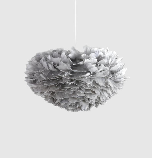 Lustre à plumes | Lampe à suspension d'art moderne