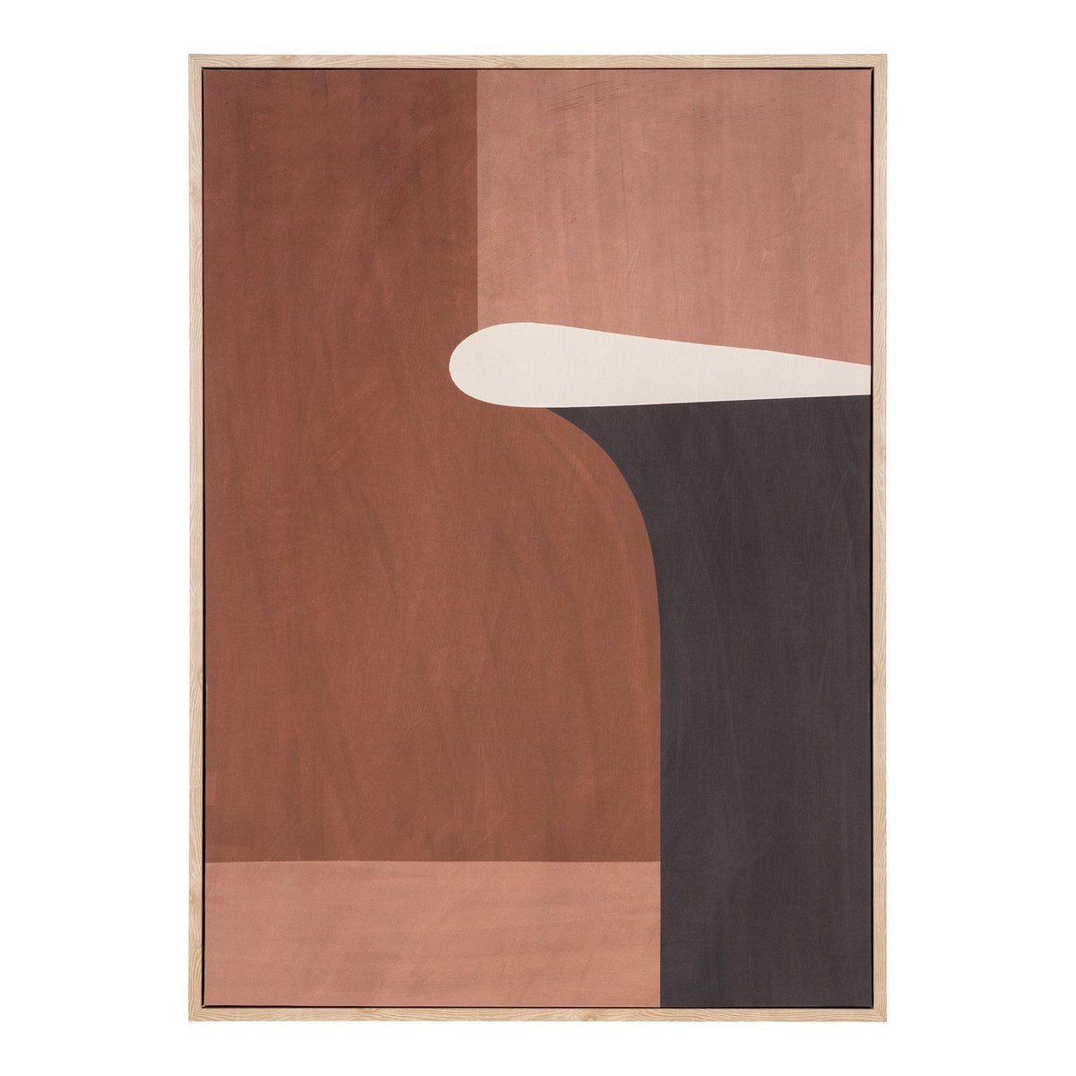 Neutral Canvas Print Wall Art - Beige & Brown Cape Town Style, 50x70 cm