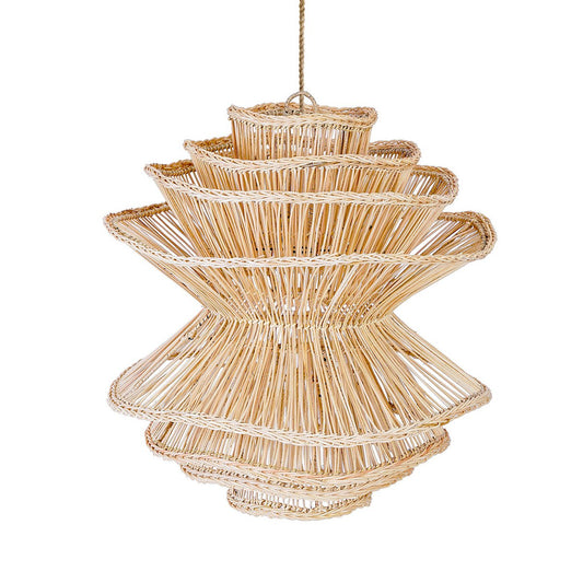 Rattan Κρεμαστό Φωτιστικό - Φυσικό Φωτιστικό Shiitake, Μεγάλο, Μπαλινέζικου Στυλ
