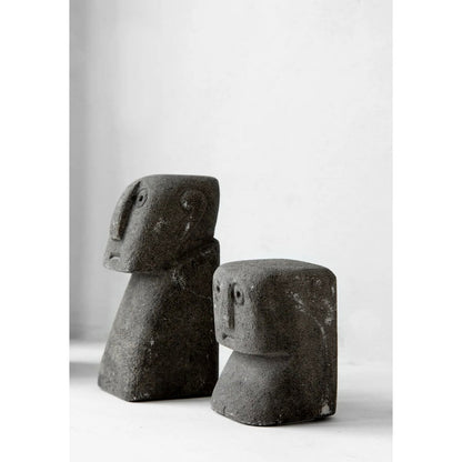 Hand Carved Sumba Stone Statue - Indonesian Art Decor