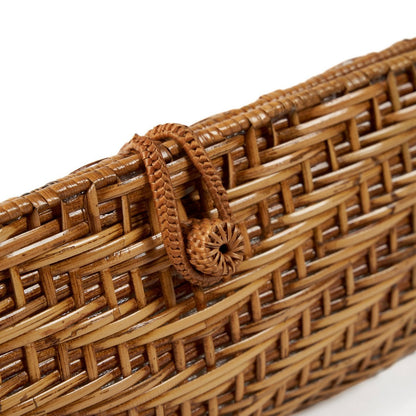 Rattan Clutch Bag - Natural Handwoven Summer Style